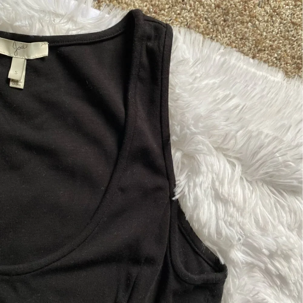 Joie Dress Sleeveless Black Flowy Stretchy Skater Rayon Spandex Women’s Sz Small